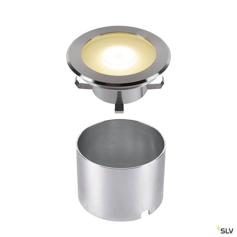 Grote led grondspot Dasar Flat zacht wit licht SLV 4024163262064