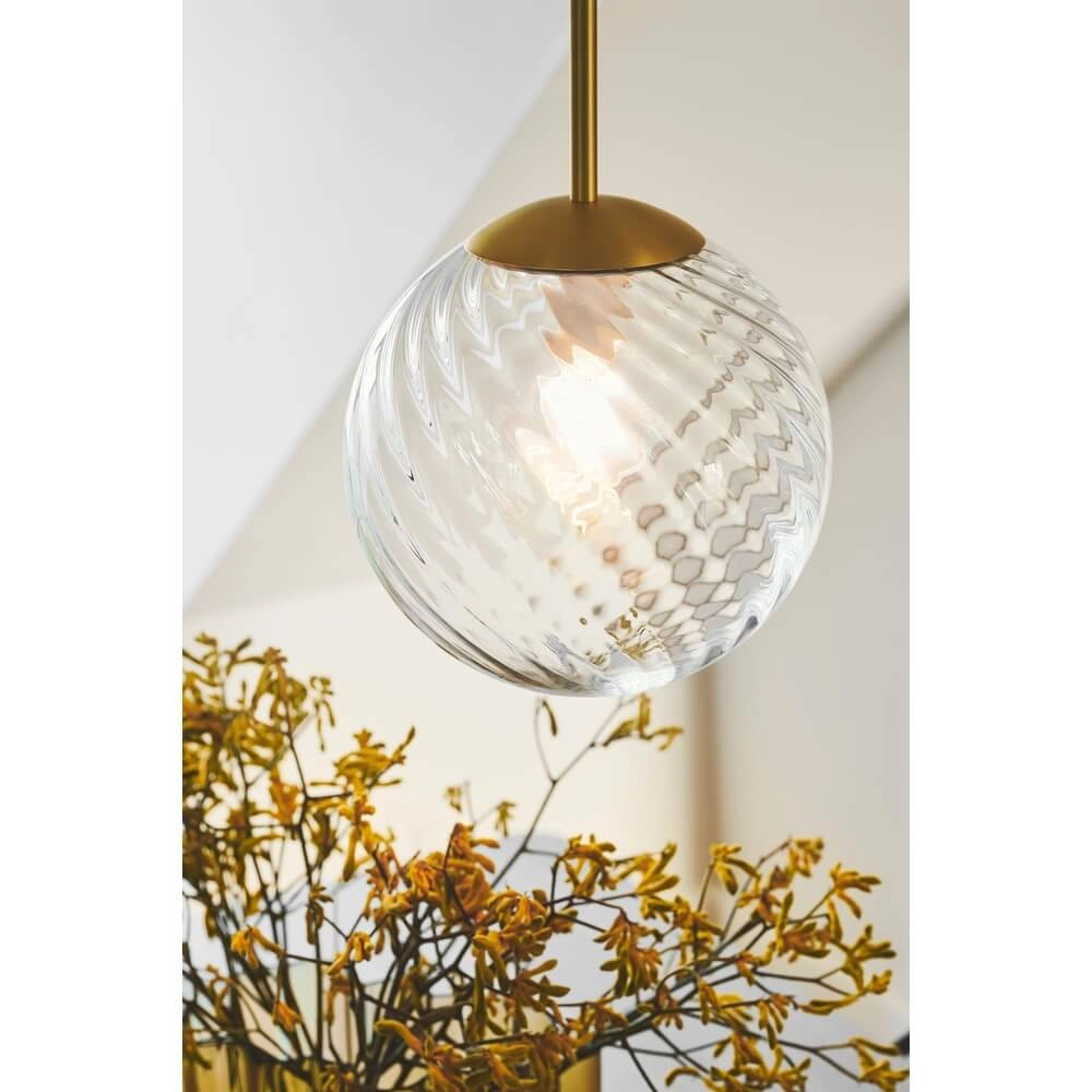Glazen hanglamp Chisell messing Ø 25cm Nordlux 5704924015656