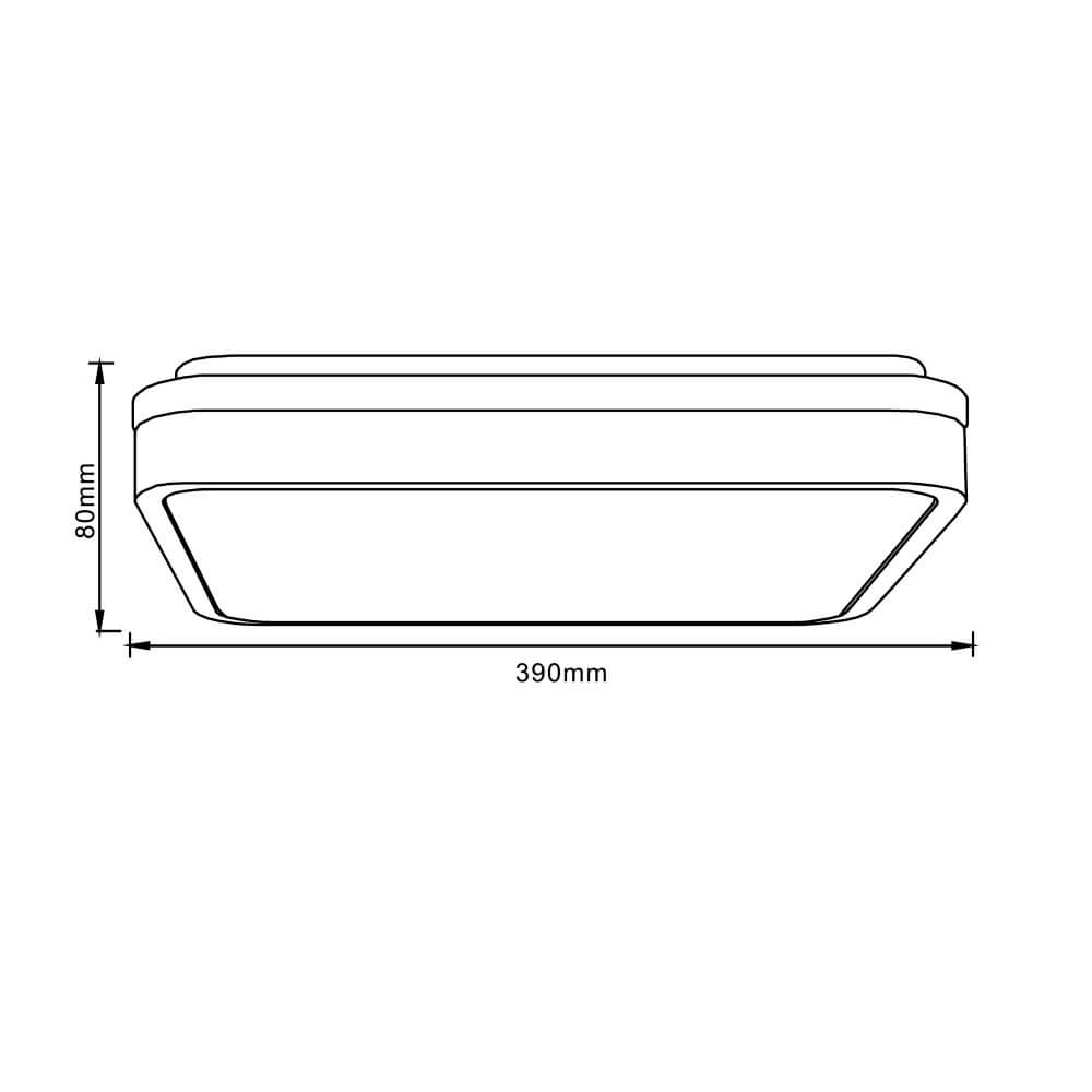 Plafondlamp Tumeo 39 x 39cm wit met hout Brilliant 4004353411311