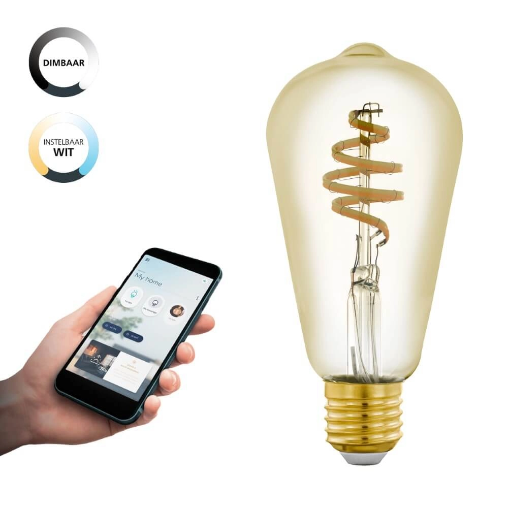 Led lampenbol Zigbee - E27 - 4.9 watt - 2200-6500K - ST64 Eglo 9002759122423