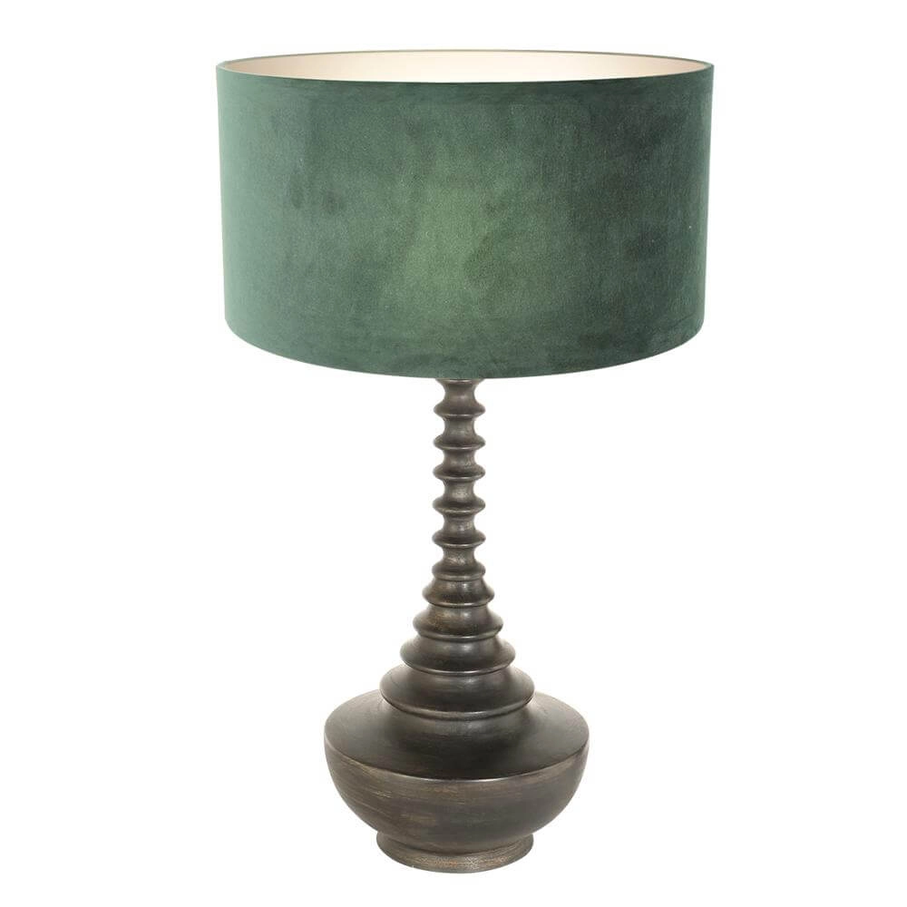 Unieke tafellamp Bois met groene kap Steinhauer 8712746172614