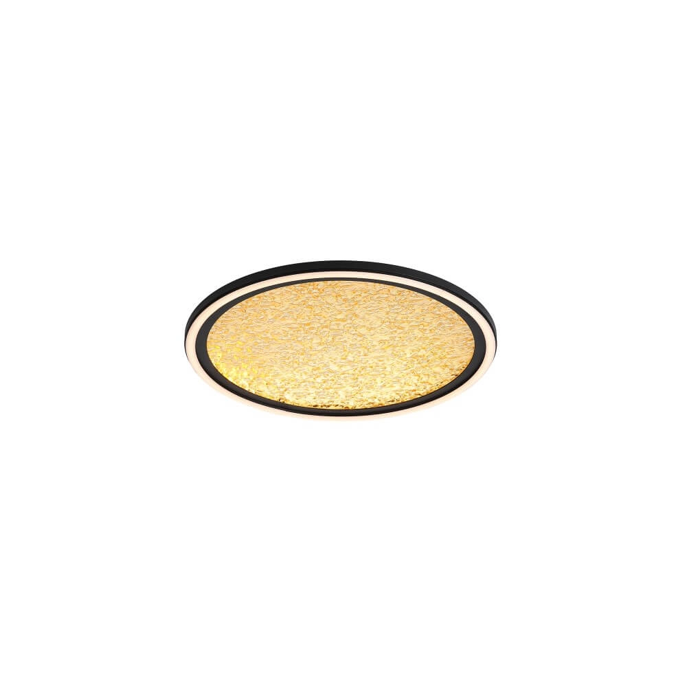 Design plafonnière Luna Ø 40cm zwart met goud