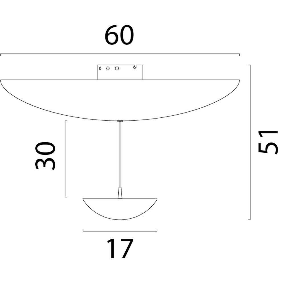 Plafondlamp Zyan zwart met goud Ø 60cm Masterlight 8718121219097