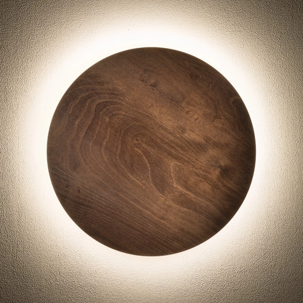 Wandlamp Ring Timber L LED hout Lyora 5903139112918
