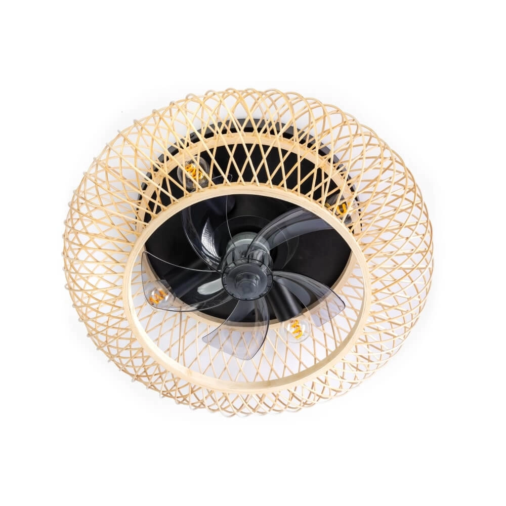 Ventilator met lamp Fan.8 hout