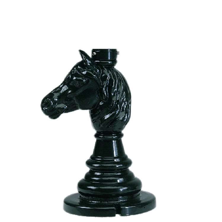 Nostalgische sokkel Horse zwart