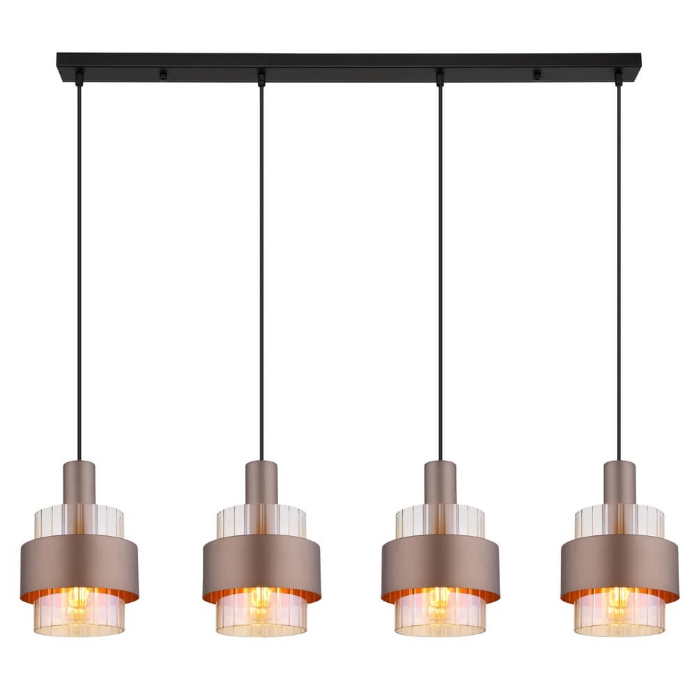Hanglamp Milley brons 4-lichts Globo 9007371468676