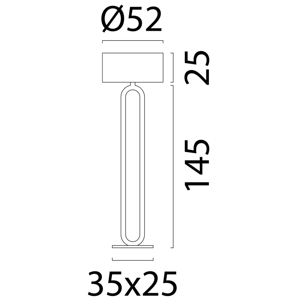 Vloerlamp Sino Loop donker hout Masterlight