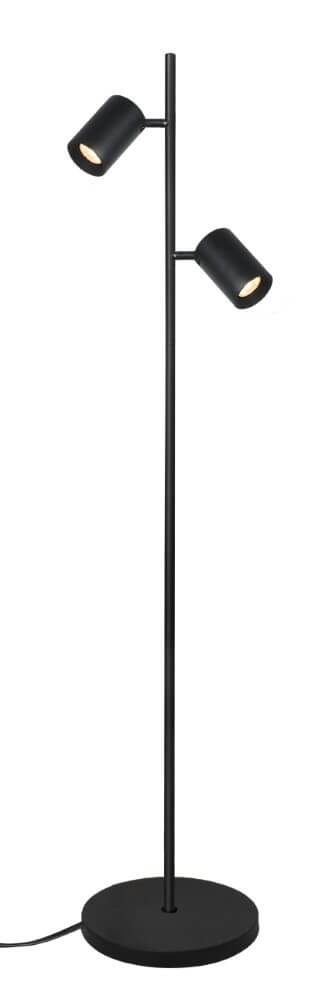 Vloerlamp Megano zwart 2-lichts