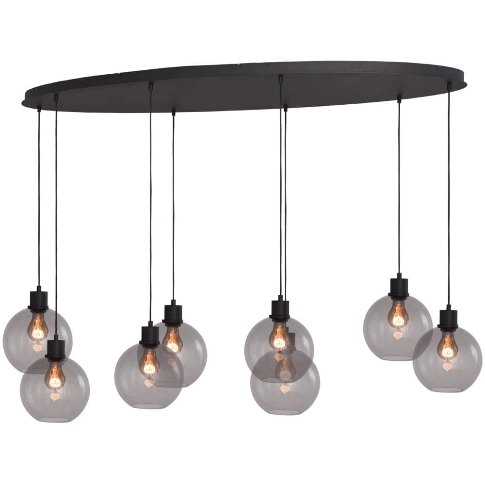 Hanglamp ovaal Lazise Oval 8x Ø 20cm goud