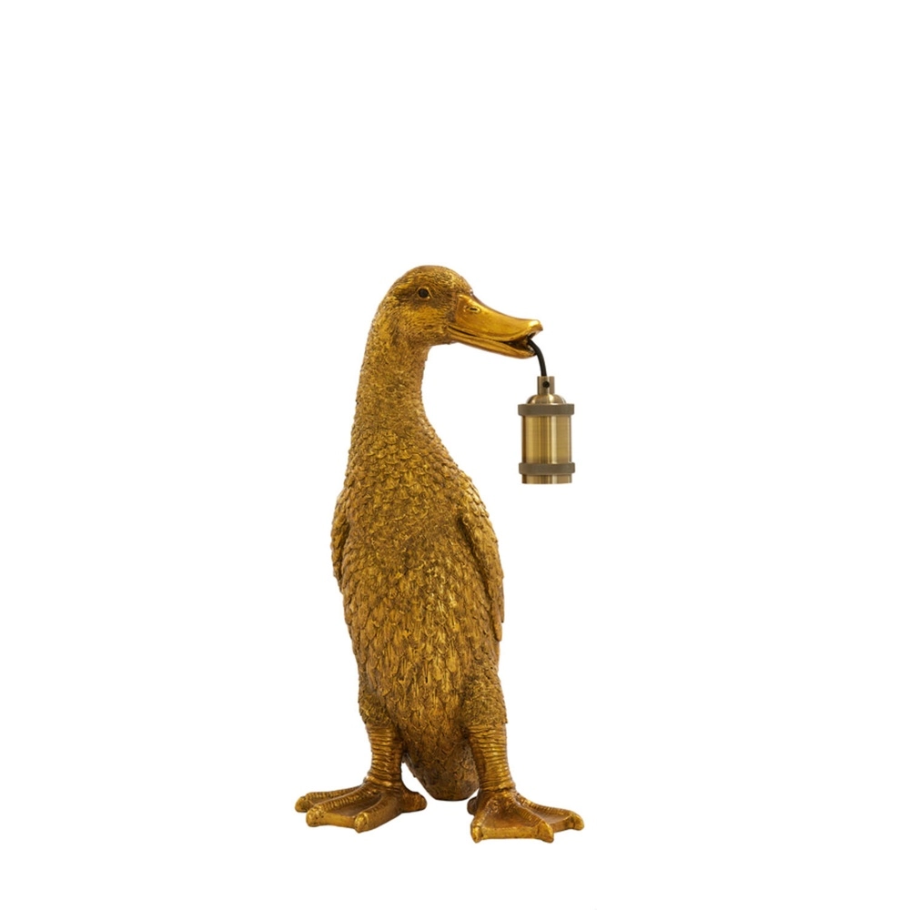 Tafellamp Duck eend brons 48,5cm