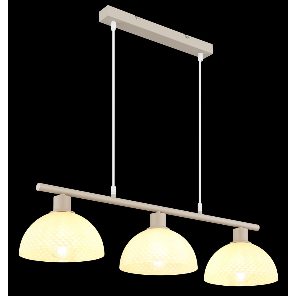3-lichts hanglamp Selma zand bruin Globo 9007371592104