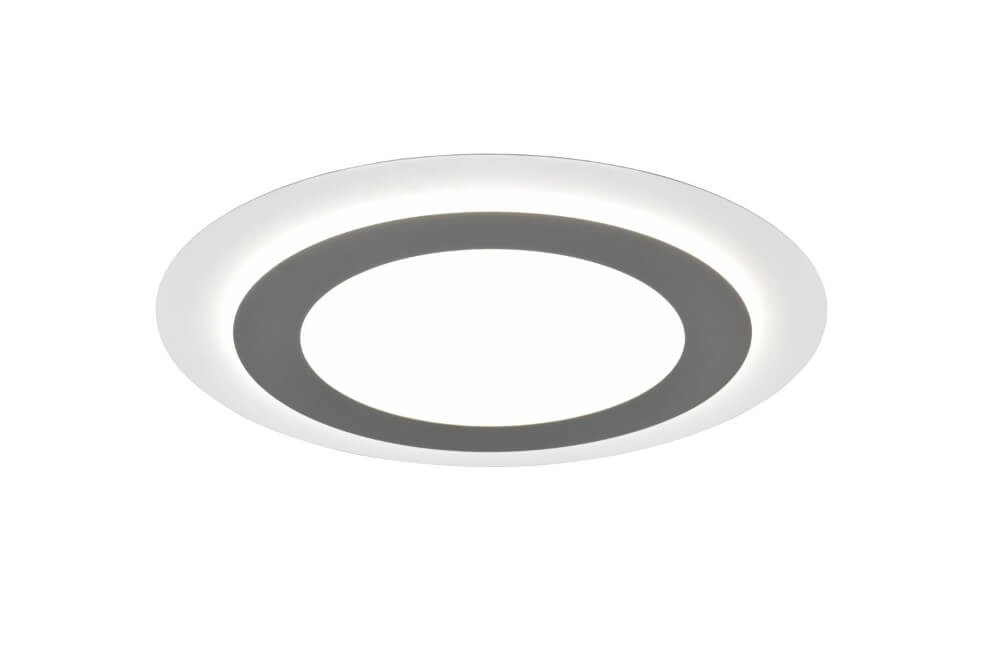 Ronde design plafondlamp Morgan nikkel
