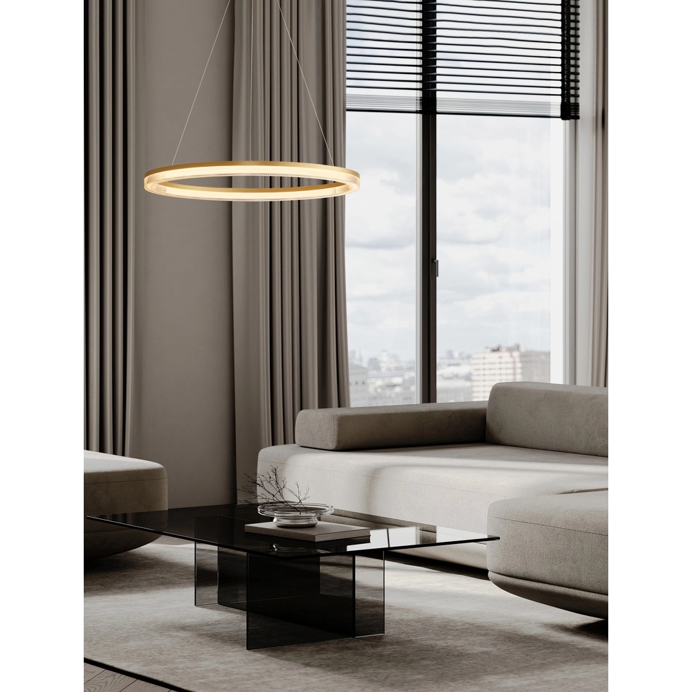 Gouden hanglamp Luana 1-lichts Lyora 5212017479693