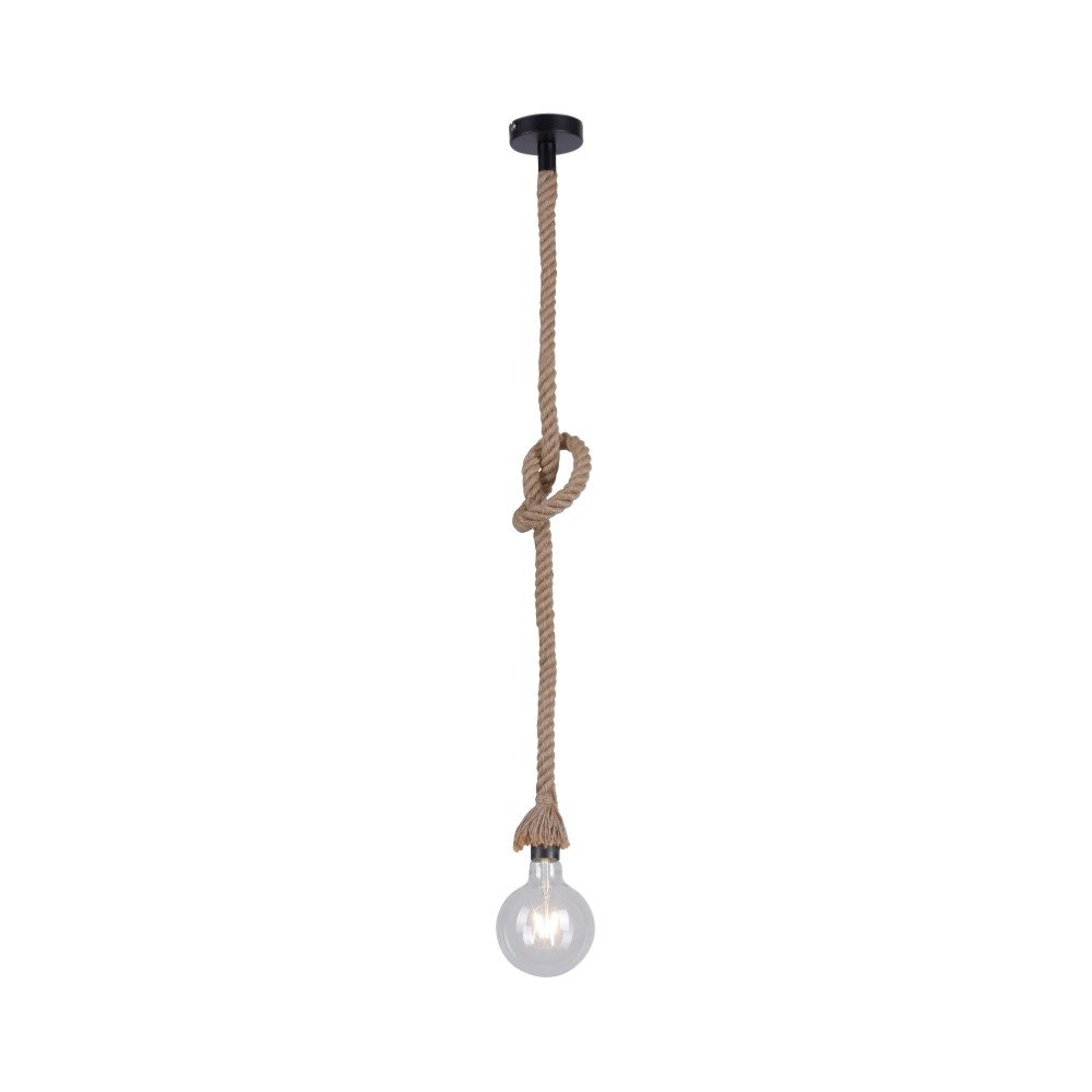 Touwlamp Rope zwart met bruin