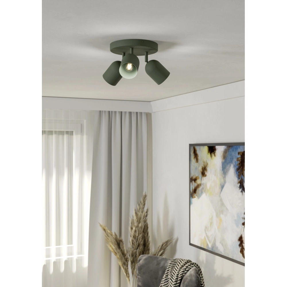 Design plafondspot Tilston 3-lichts groen Eglo 9008606359677