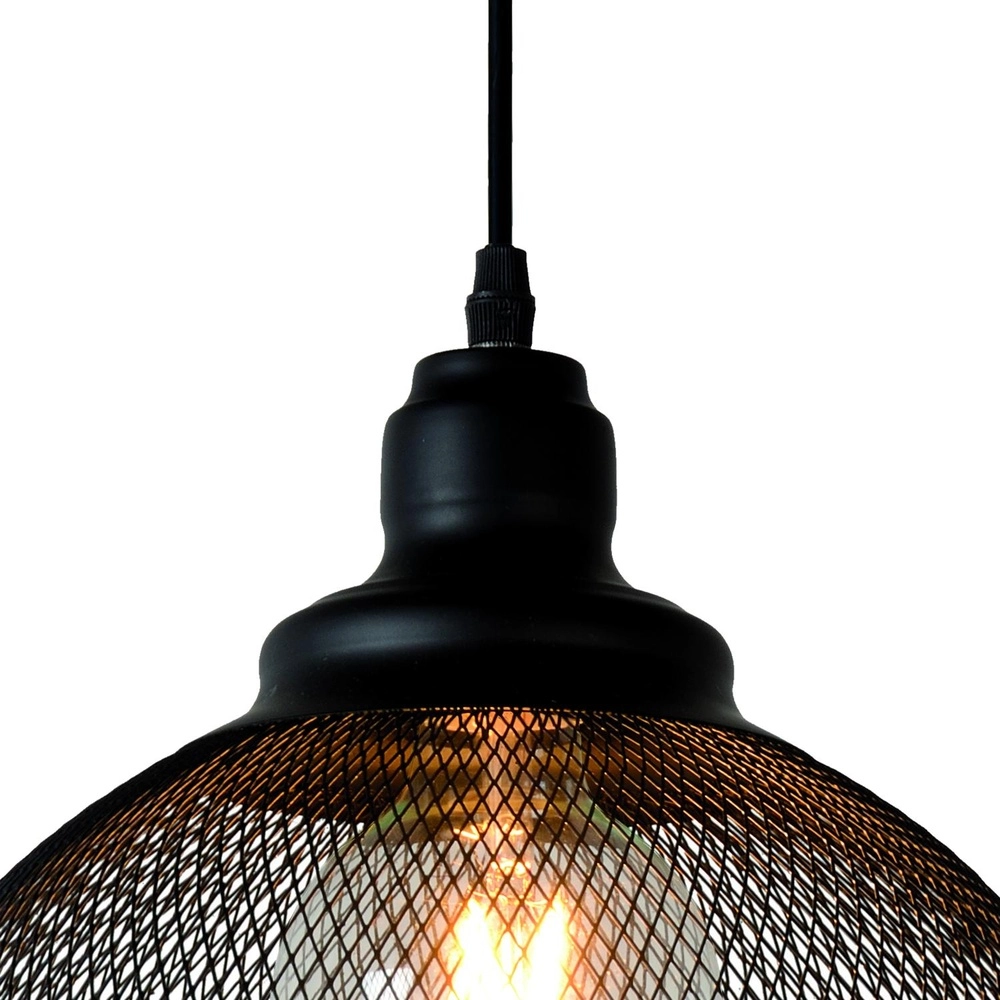 Gaas hanglamp Mesh Ø 28cm zwart Lucide 5411212430397