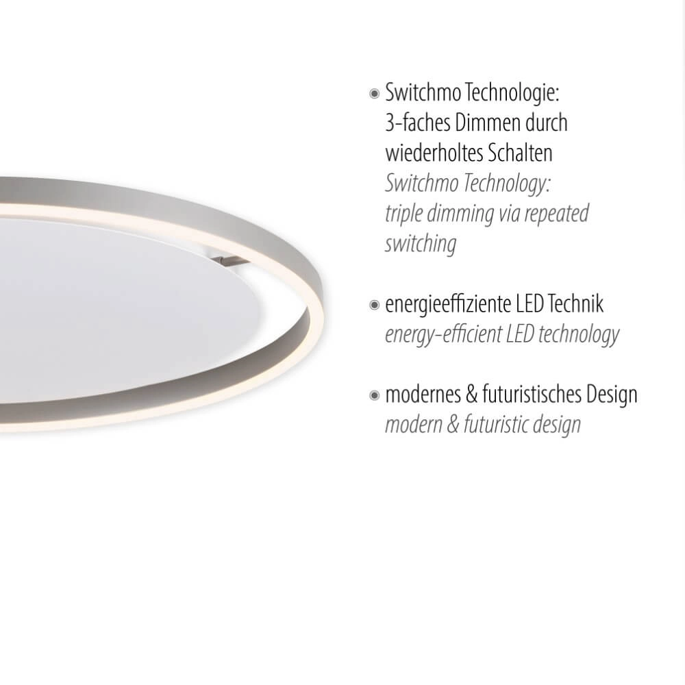 Plafondlamp Ritus aluminium Ø 58,5cm Just Light 4043689983475