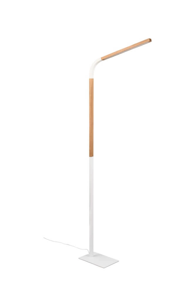 Flexibele leeslamp Norris wit met hout Trio 4017807600025