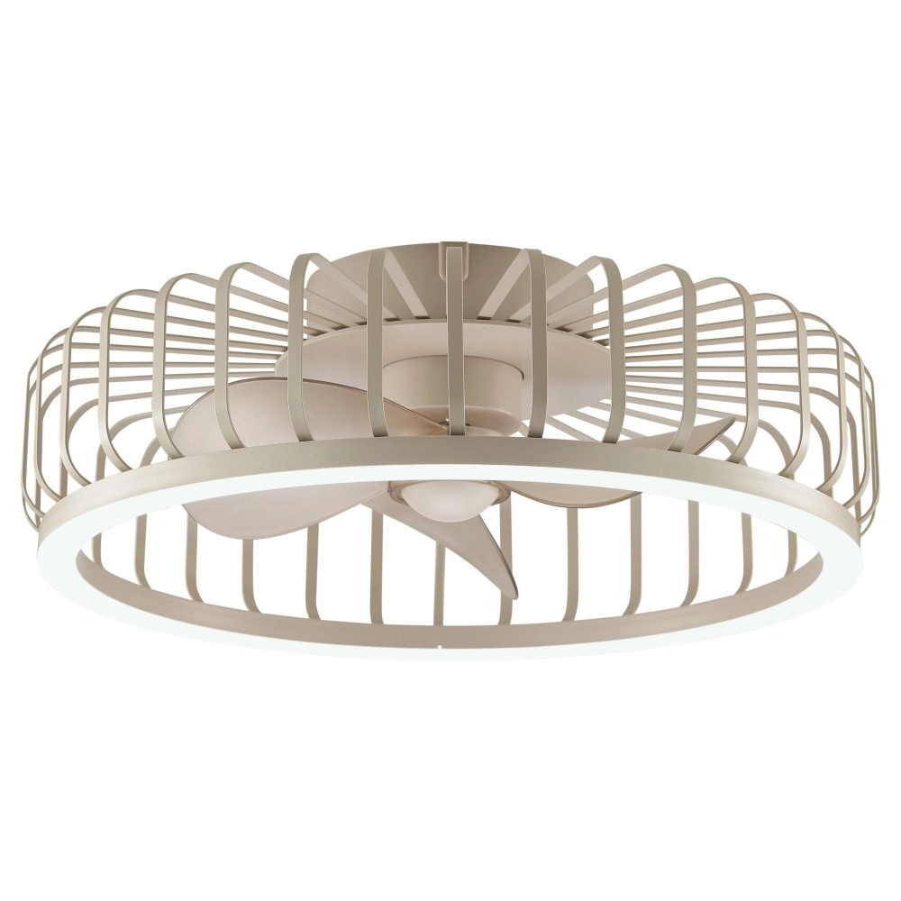 Draadlamp plafondventilator Capo zand bruin Brilliant 4004353471681