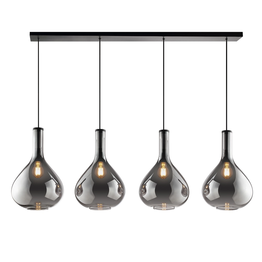 Design hanglamp Sander 4-lichts zwart