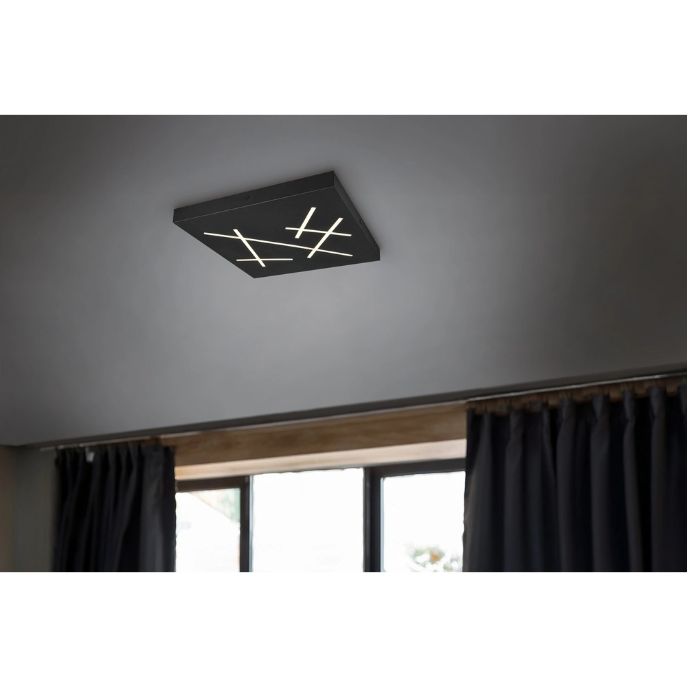 Design plafondlamp Snip zwart Trio 4017807659740