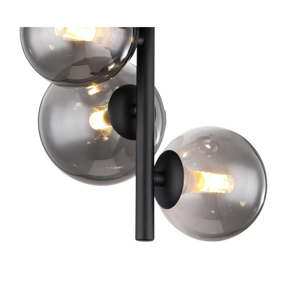 Zwarte plafondlamp Riha 4-lichts Globo 9007371434244