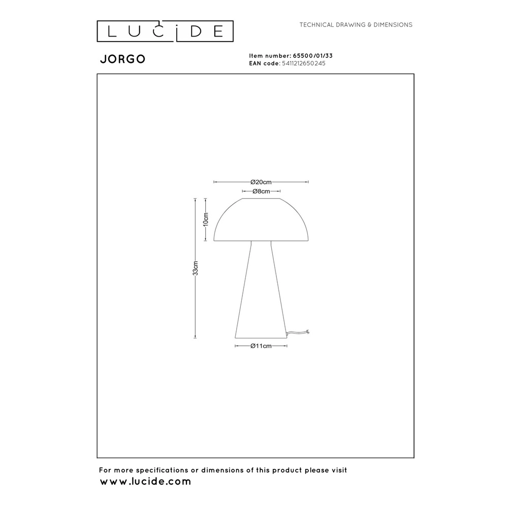 Groene tafellamp Jorgo design Lucide 5411212650245