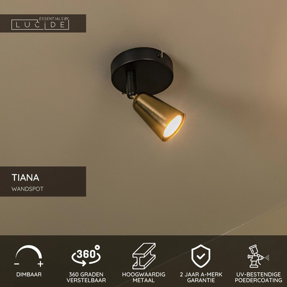 Plafondspot Tiana champagne Lucide 5411212650344