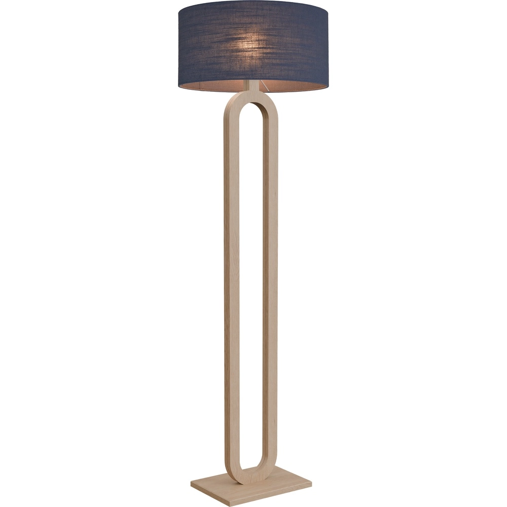 Vloerlamp Sino Loop licht hout