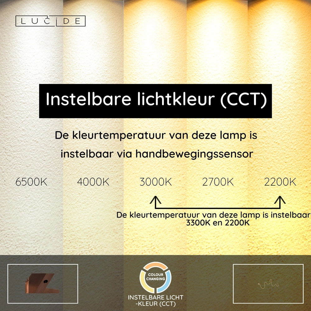 Unieke plafondlamp Janderin 500cm champagne Lucide Vibes 5411212242082
