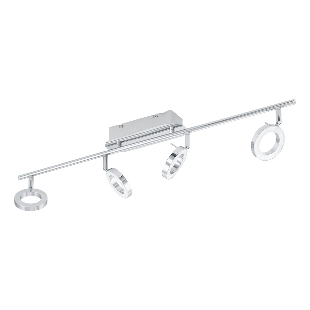 Plafondlamp Naudella 4-lichts chroom