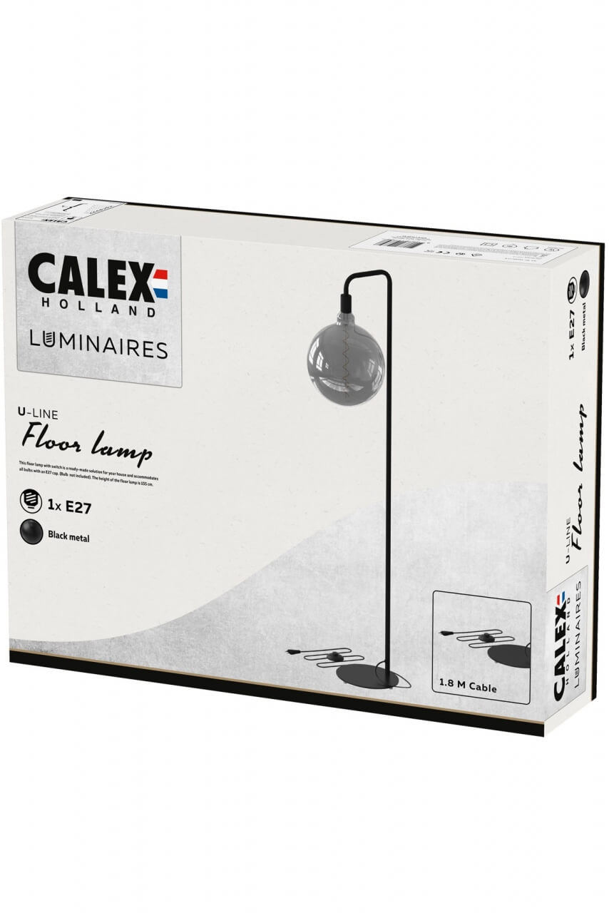 Zwarte vloerlamp Calexa Circle 8712879147398