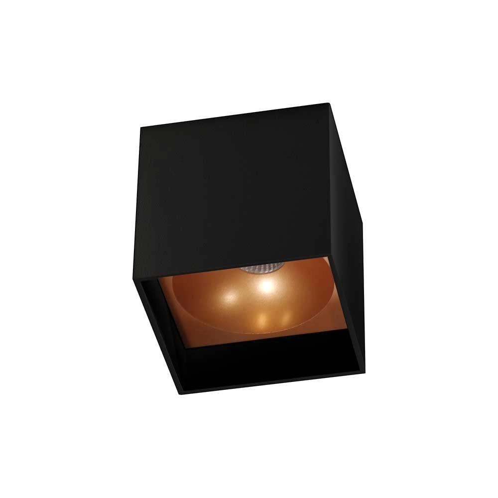 Zwarte ledspot Brock met goud Artdelight 8719831731664