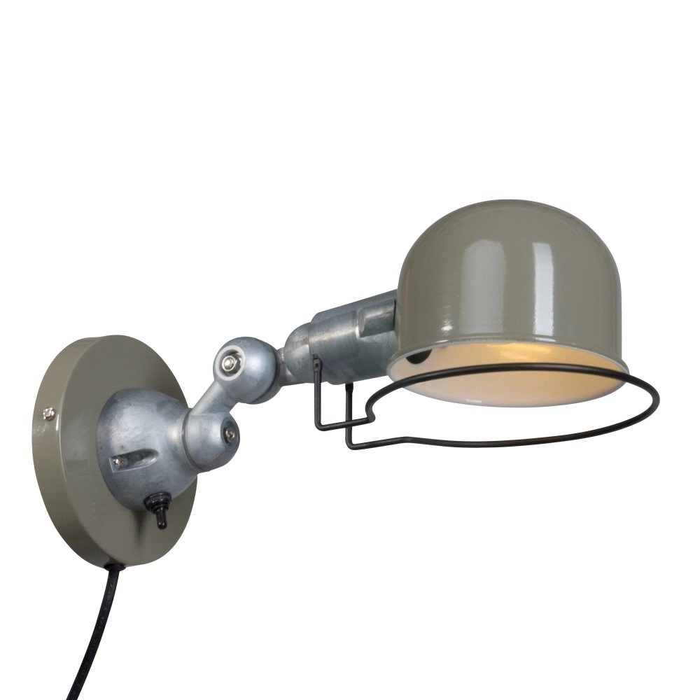 Retro leeslamp Davin 29cm retro groen
