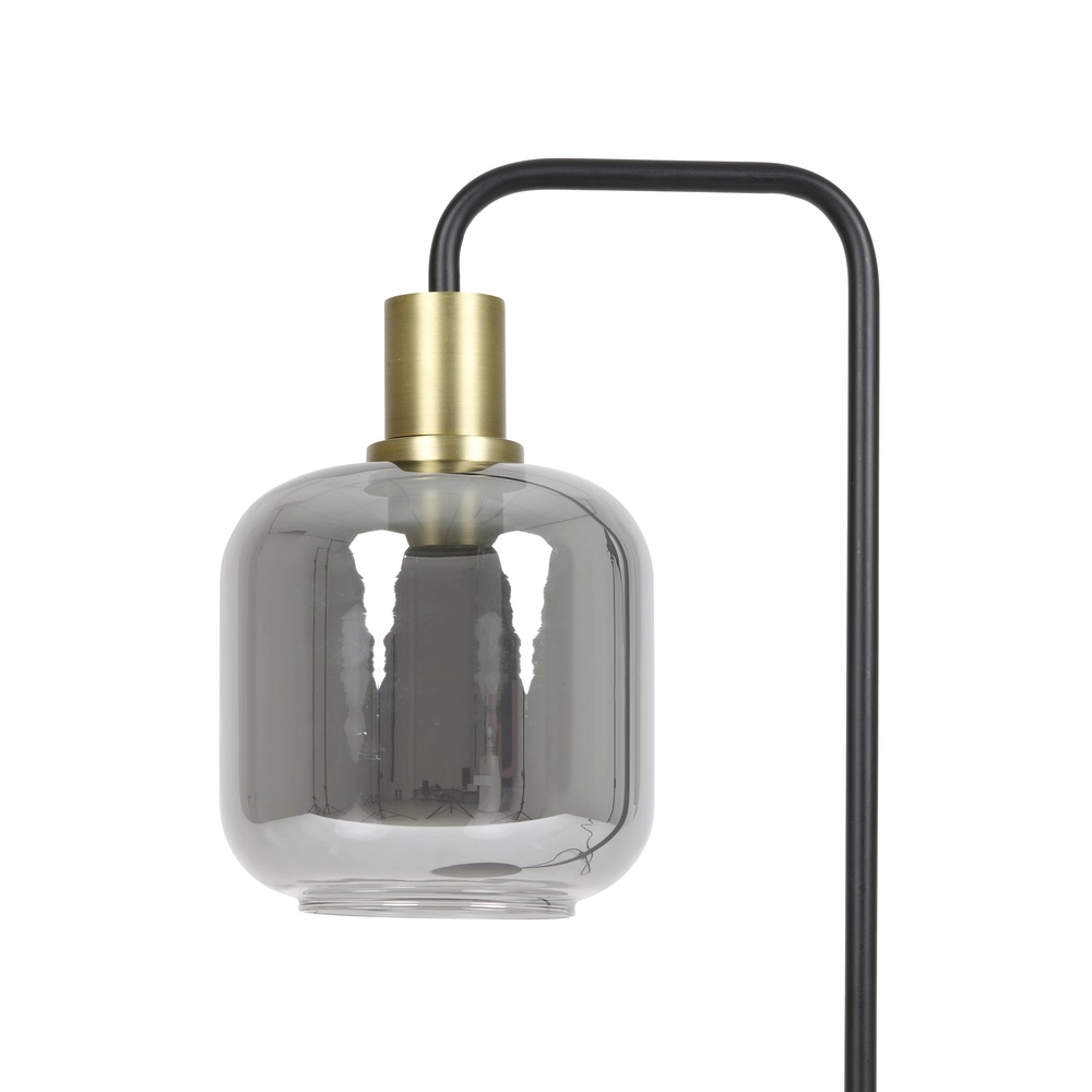 Vloerlamp Lekar met smoke glas en goud Light & Living 8717807601430