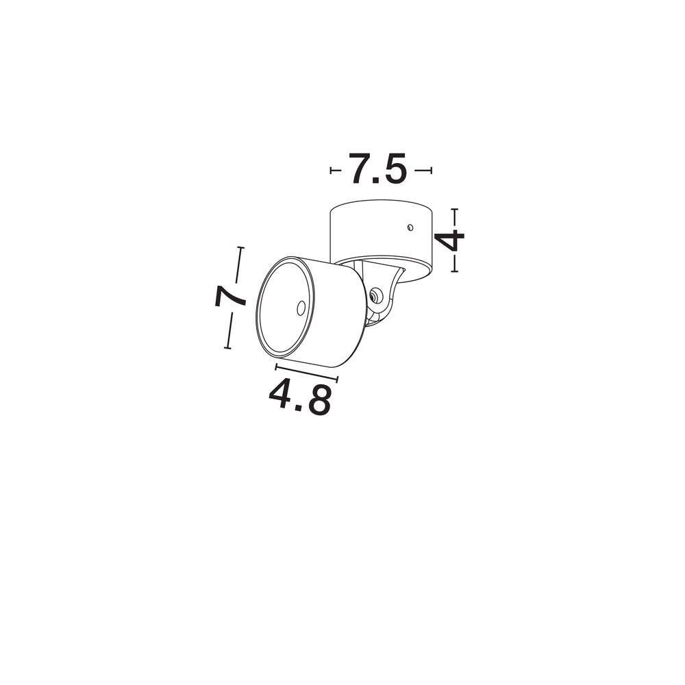 Ronde spot Helmet richtbaar 5W Lyora 5212017476579