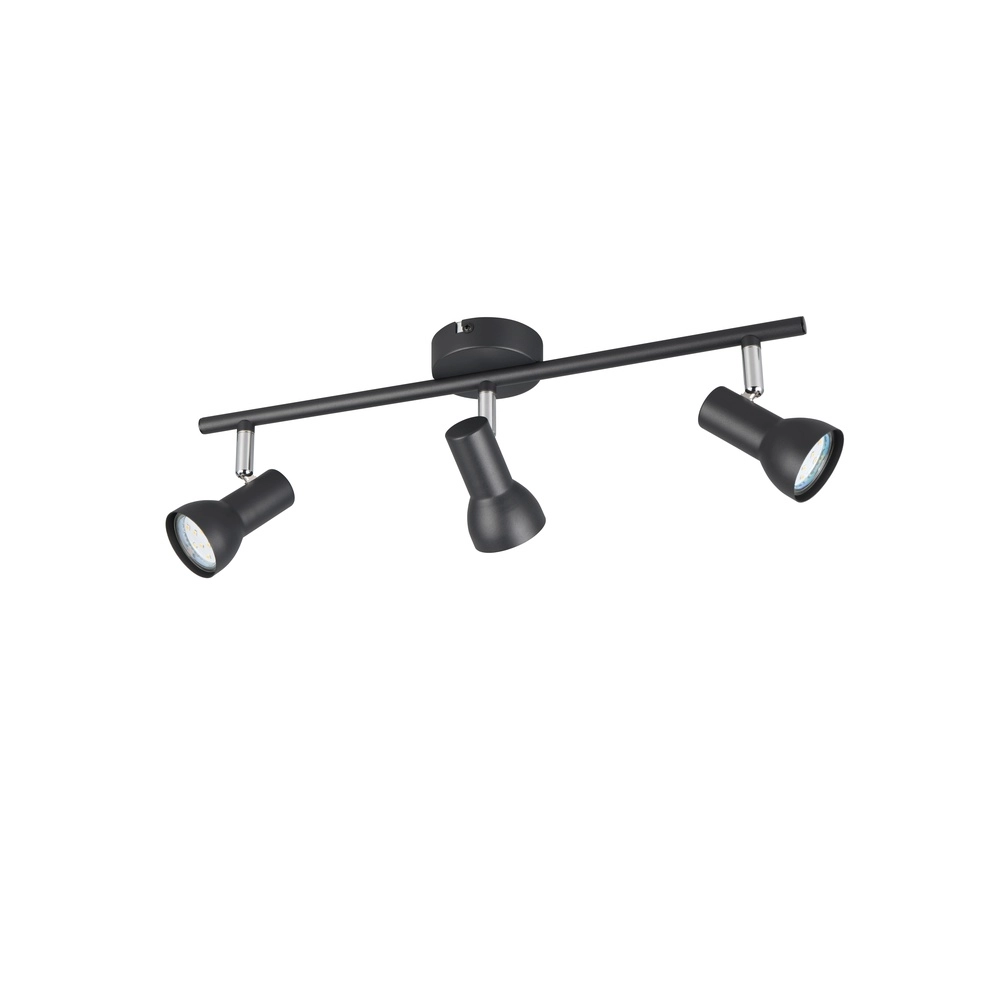 Plafondlamp Cantar zwart 3-lichts Trio 4017807615920