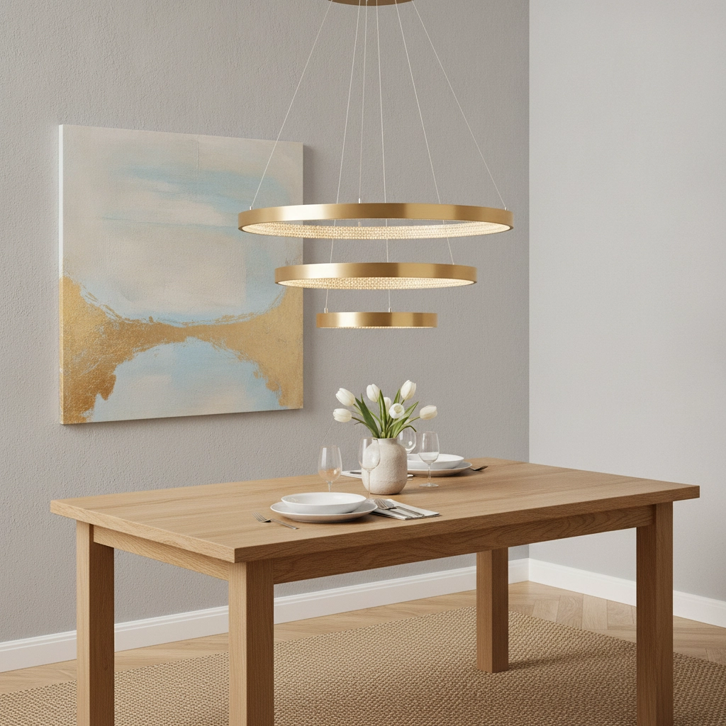 Hanglamp Preston goud Ø 80cm triple