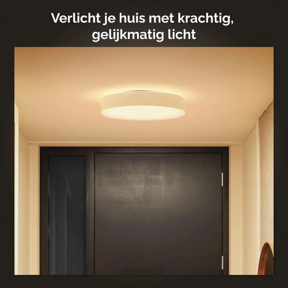 Plafondlamp Hue Enrave S - White Ambiance Ø 26,1cm wit Philips 8718696176412