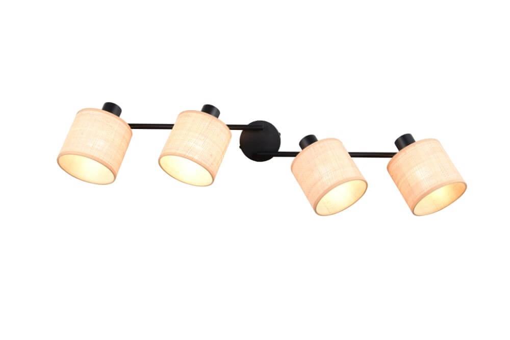 4-lichts plafondlamp Aimee met crème kappen Trio 4017807637359