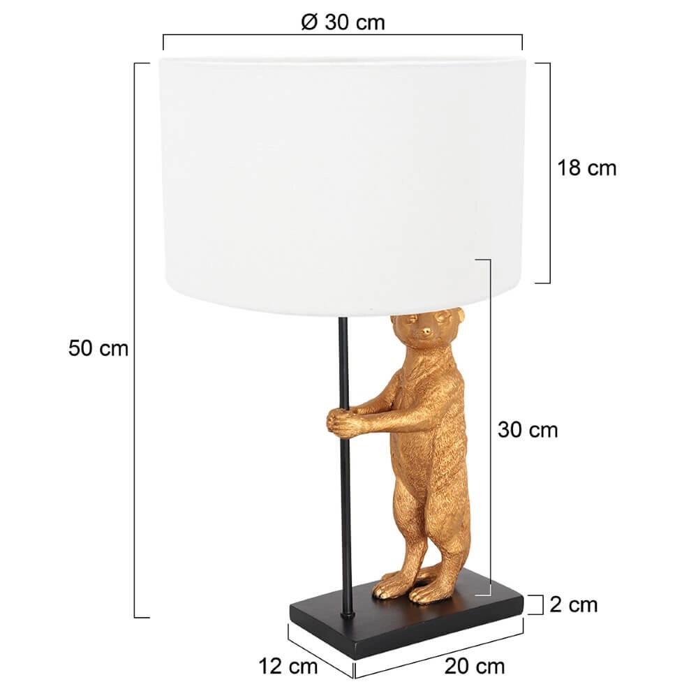 Schemerlamp Animaux met zand linnen kap Steinhauer 8712746151817