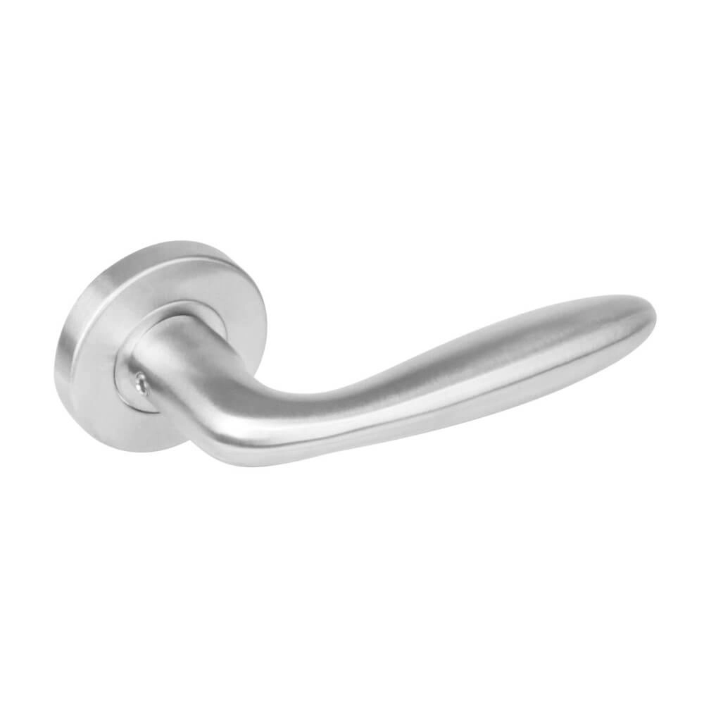 Deurklink Jupiter rozet met nok RVS