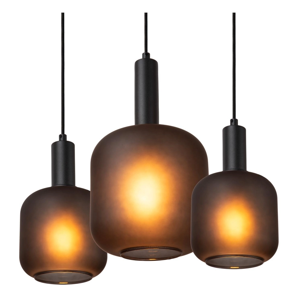 Zwarte hanglamp Eloise 7-lichts Lucide 5411212452481