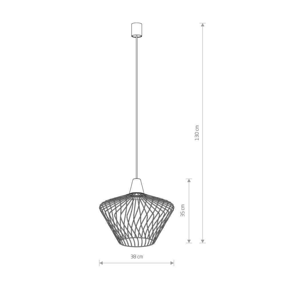 Draadlamp Ø 38cm Wave goud Lyora 5903139886192