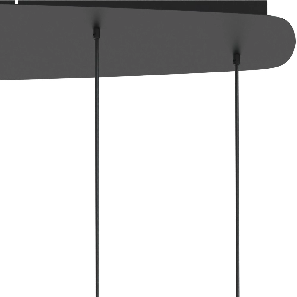 6-lichts hanglamp Lisbourg zwart met tan beige kap Masterlight