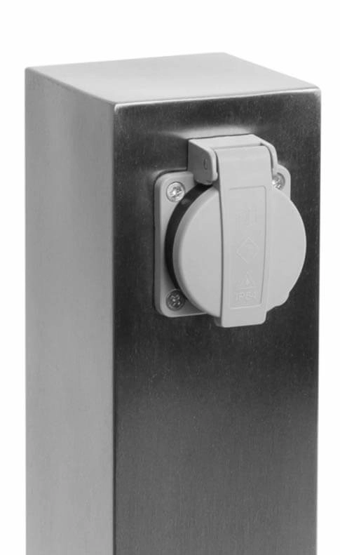 Tuinstopcontact RVS Plug 2 aansluitingen KS verlichting 8714732129008