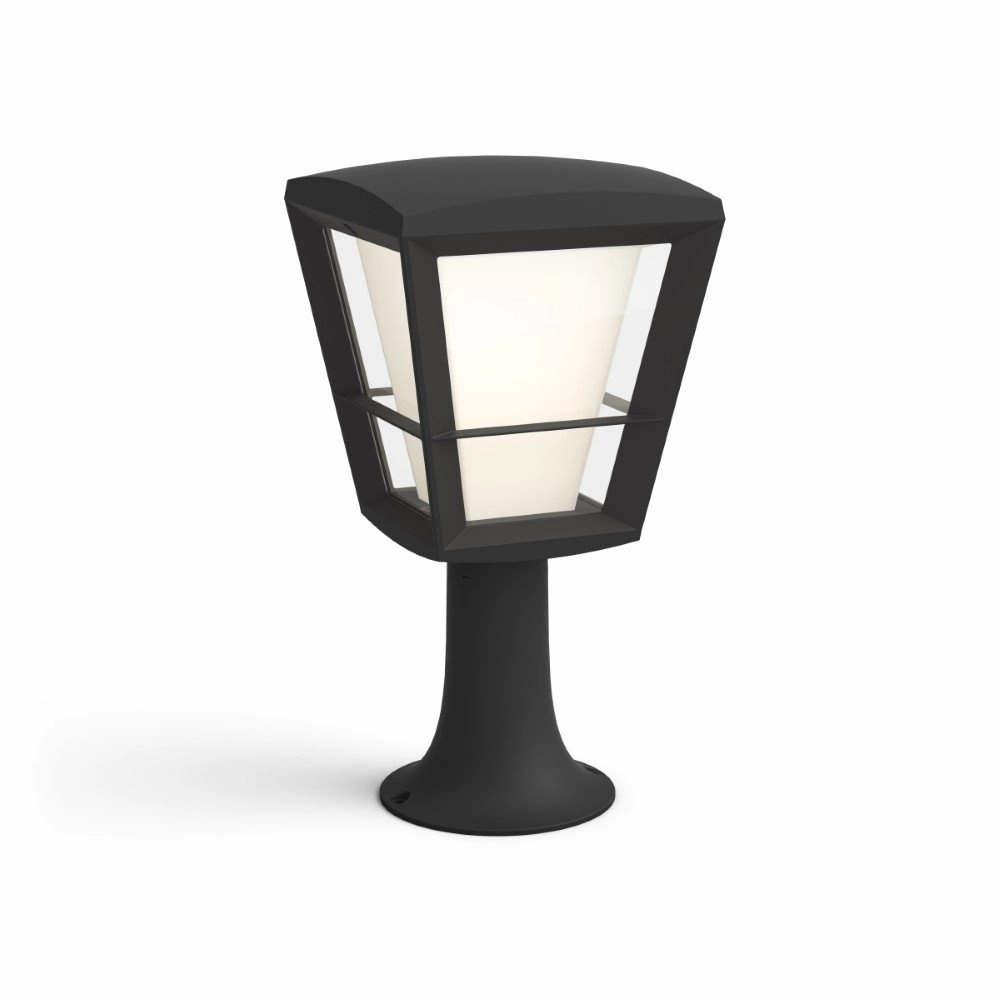 Sokkel Buitenlamp Hue Econic zwart vierkant Philips 8718696170595