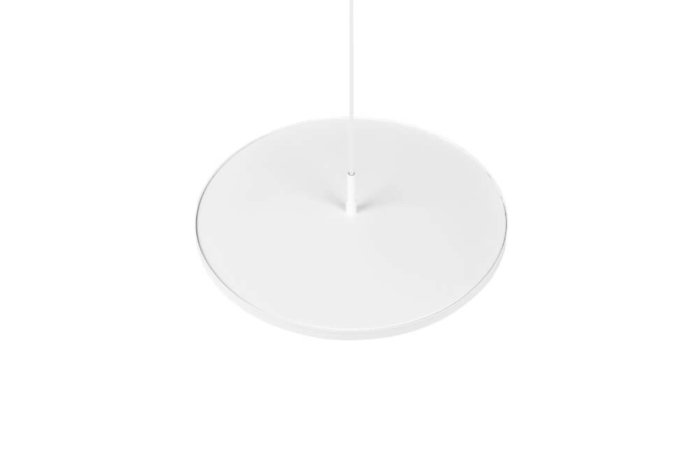 Witte strakke hanglamp Tray Ø 40cm Trio 4017807537956