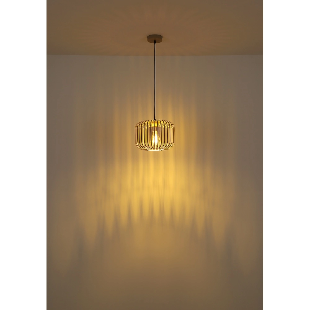 1-lichts hanglamp Alfred zand bruin Ø 28cm Globo 9007371528615